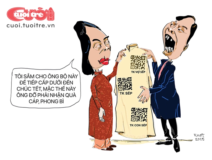 Bộ áo dài truyền thống cho sếp ăn Tết - Ảnh 1.