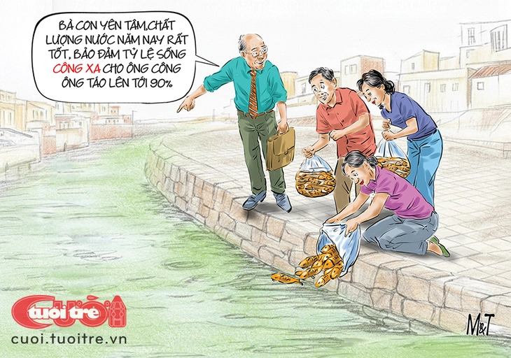 Chất lượng nước đảm bảo cá chép ông Táo sống 90% - Ảnh 1.