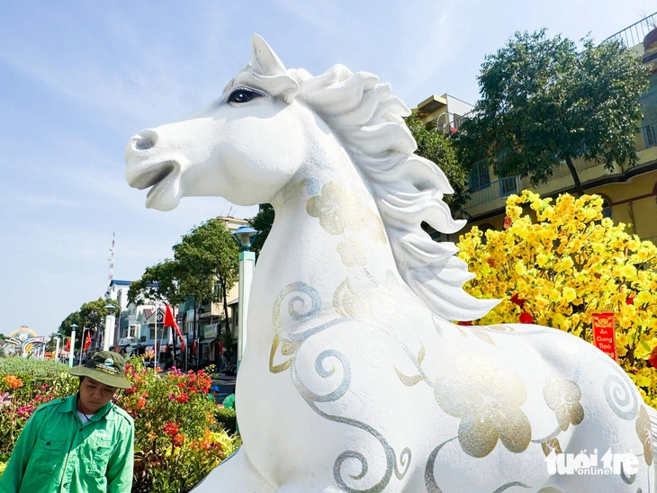 Ấn tượng cặp bạch mã vui tươi nghinh xuân ở Hà Tiên - Ảnh 2.