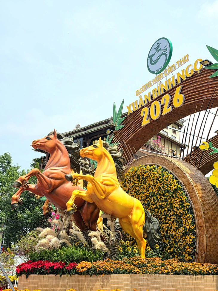 Cần Thơ khai mạc đường hoa nghệ thuật xuân Bính Ngọ 2026 - Ảnh 1.