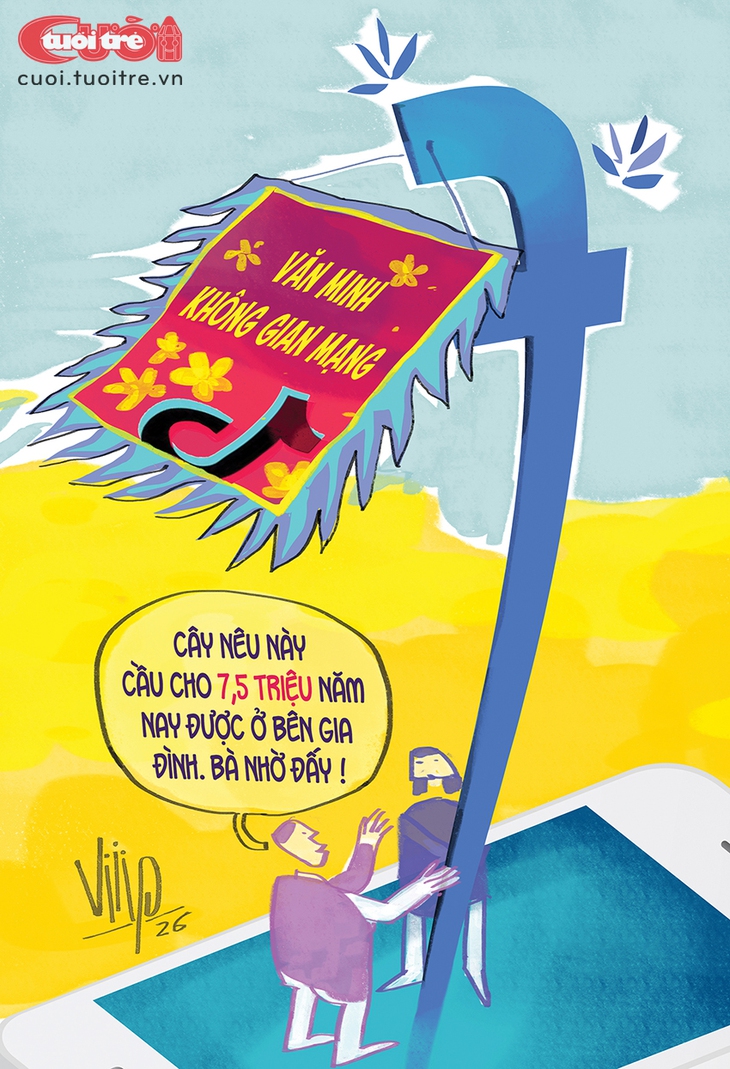 Dựng cây nêu đón Tết, chống bay màu... bảy triệu rưỡi - Ảnh 1.