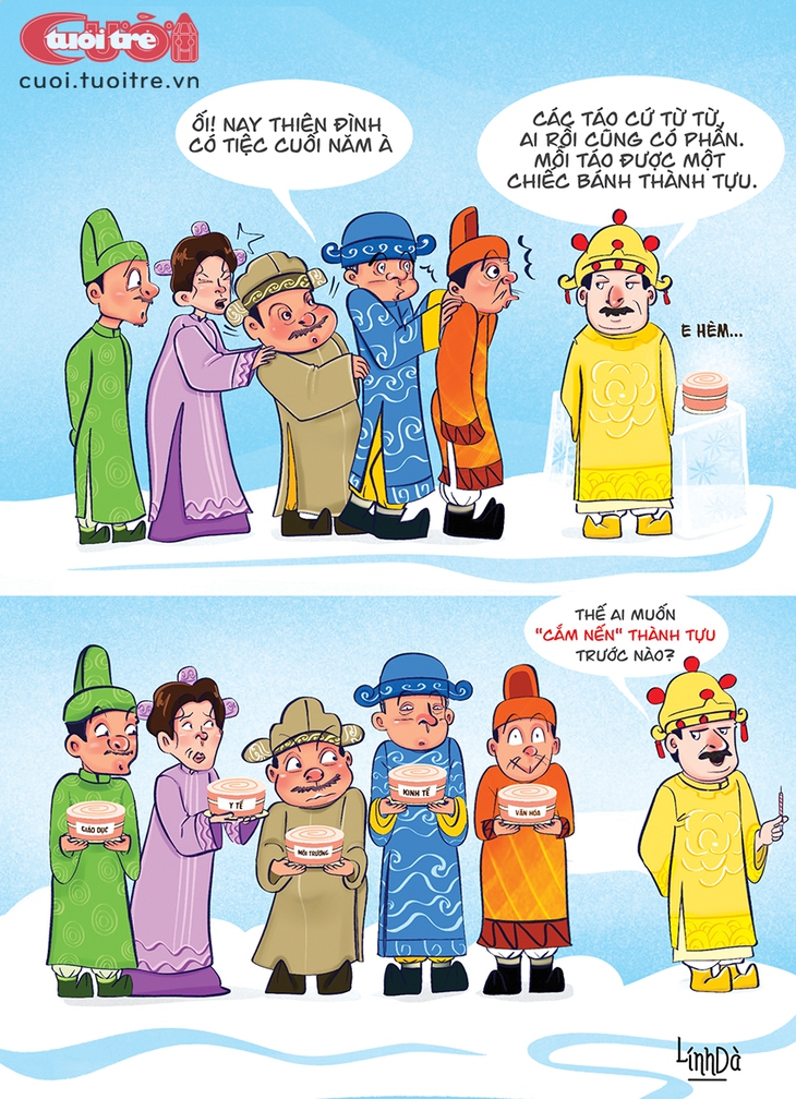 Táo quân đu trend 'cắm nến thành tựu' - Ảnh 1.