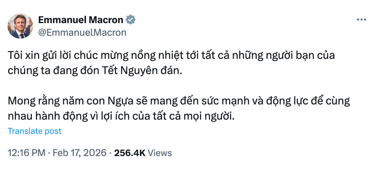 Tổng thống Pháp, UAE chúc Tết Nguyên đán bằng tiếng Việt - Ảnh 1. Tết Nguyên đán - Ảnh 1.