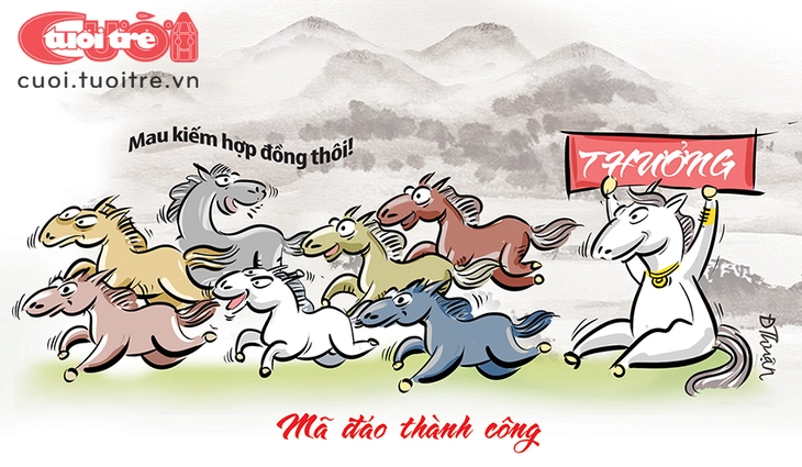 Đầu năm đi làm chỉ mong mã đáo thành công - Ảnh 1.