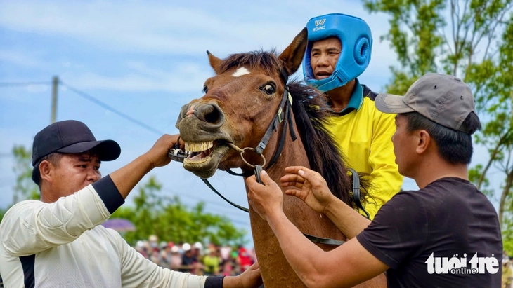 Về gò Thì Thùng xem đua ngựa, kỵ sĩ té chổng vó ngựa hí vang trời - Ảnh 4.