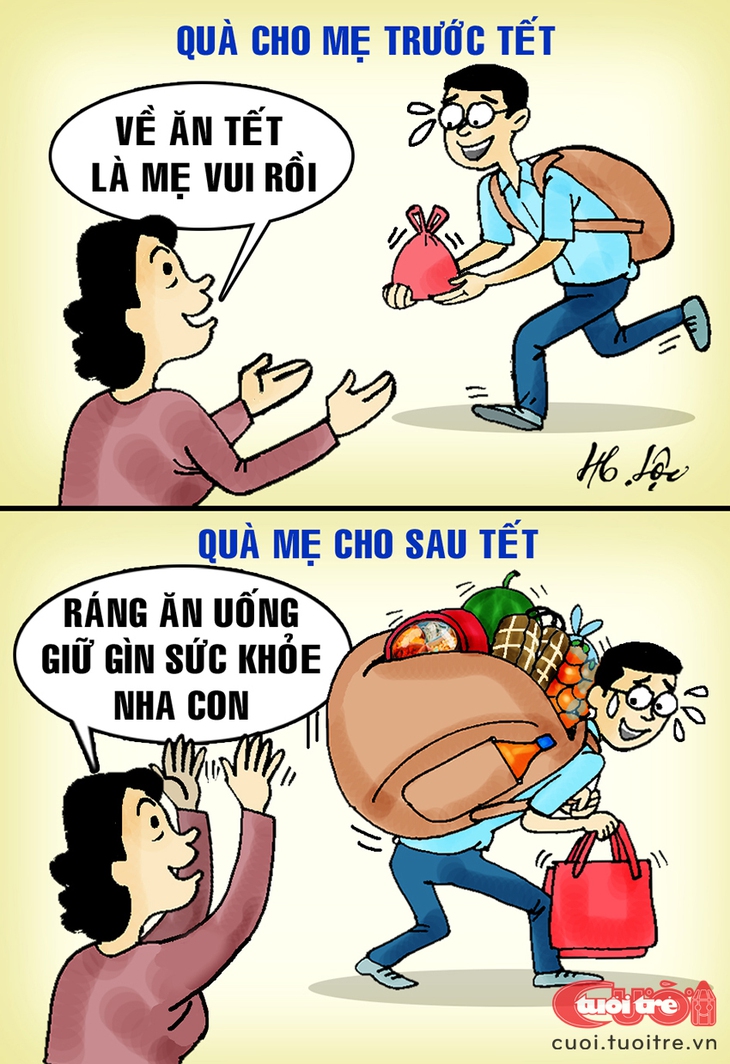 'Quà về' và 'quà đi' khi về quê ăn Tết - Ảnh 1.