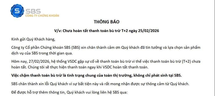 Thanh toán T+2 trục trặc, nhiều giao dịch chưa về tài khoản chiều 27-2 - Ảnh 2.