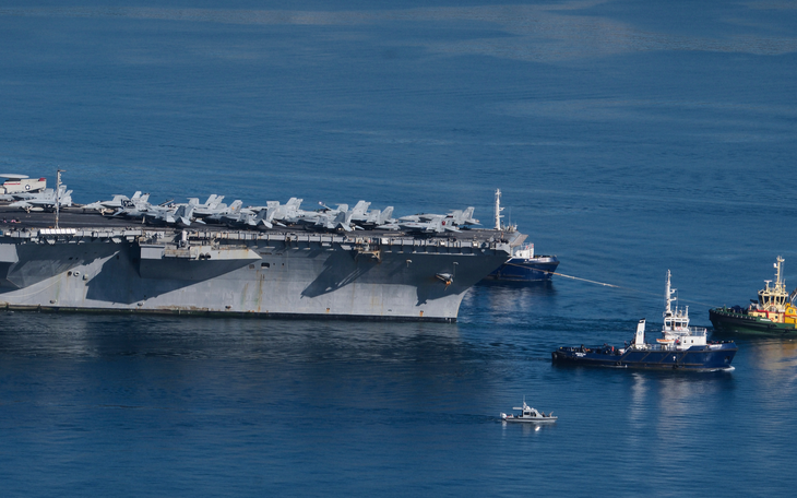 Siêu tàu sân bay USS Gerald R. Ford trở về Mỹ sau 326 ngày làm nhiệm vụ - Ảnh 2.
