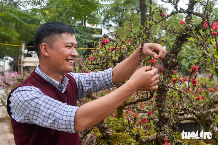 Cận Tết ở Hà Nội: Người dân tới Nhật Tân chọn đào, có loại giá hàng trăm triệu - Ảnh 8.