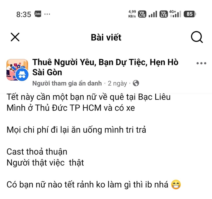 Đừng đùa với 'thuê người yêu' dịp Tết - Ảnh 3.