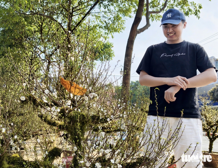 Nhất chi mai Sa Pa, đào Mộc Châu 'đổ bộ' chợ hoa xuân Buôn Ma Thuột - Ảnh 3.