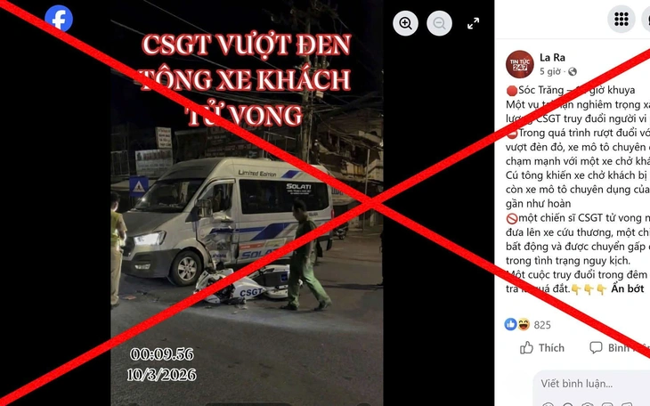 Đồng Tháp bác tin giả xe công vụ truy đuổi xe vi phạm tông vào nhà dân, chiến sĩ công an tử vong  - Ảnh 3.