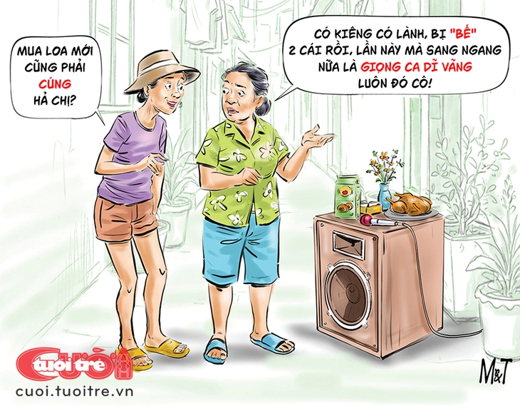 Chị 'ca sỉ' hàng xóm cúng loa karaoke - Ảnh 1.