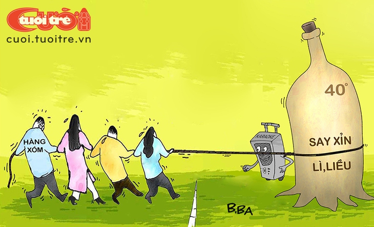 Karaoke thi kéo co với hàng xóm - Ảnh 1.