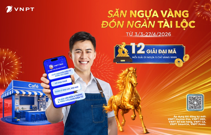 Hộ kinh doanh đăng ký dịch vụ số VNPT có cơ hội trúng ngựa vàng 5 chỉ - Ảnh 1. VNPT - Ảnh 1.