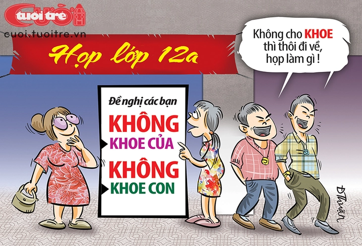 Họp lớp 12A, đề nghị không khoe của, khoe con - Ảnh 1.