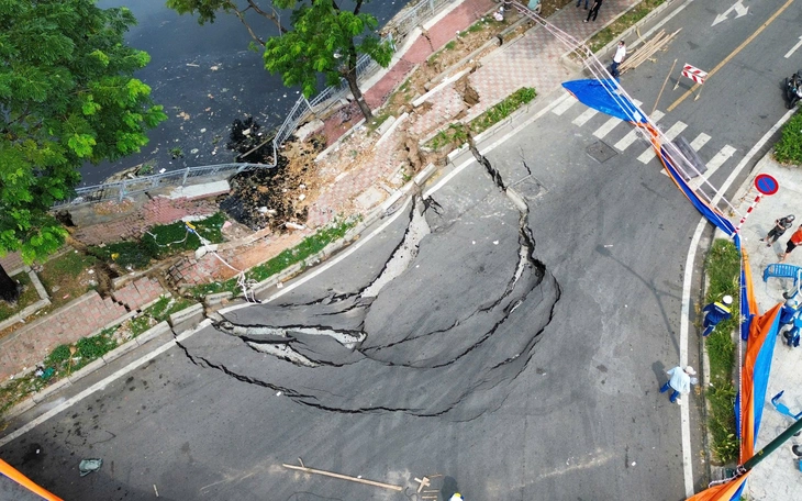 Đập ngăn mặn 80 tỉ đồng vừa bàn giao 1 năm đã sụt lún quá giới hạn thiết kế - Ảnh 3.