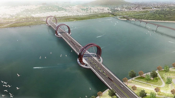 Khởi công cầu 'bờ xe nước' bắc qua sông Trà Khúc trước ngày 30-6 - Ảnh 3.