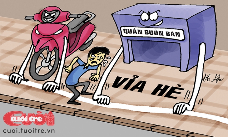 Người đi bộ bị 'đánh hội đồng' trên vỉa hè - Ảnh 1.
