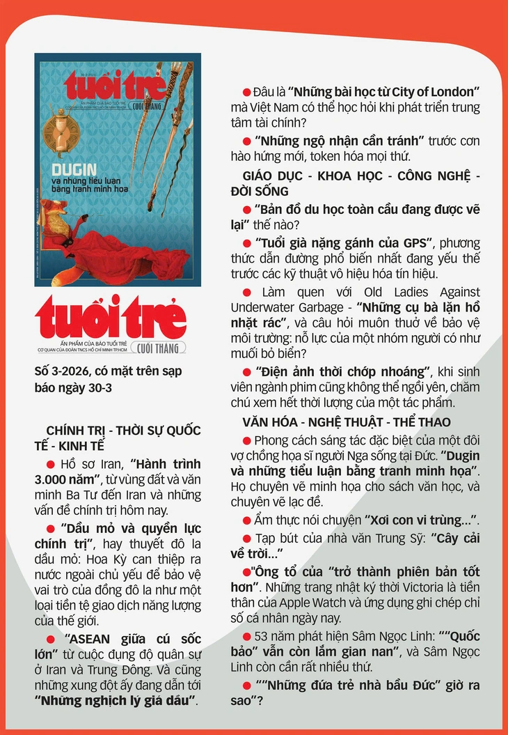 Mời bạn đón đọc Tuổi Trẻ Cuối Tháng số 3-2026 - Ảnh 1.