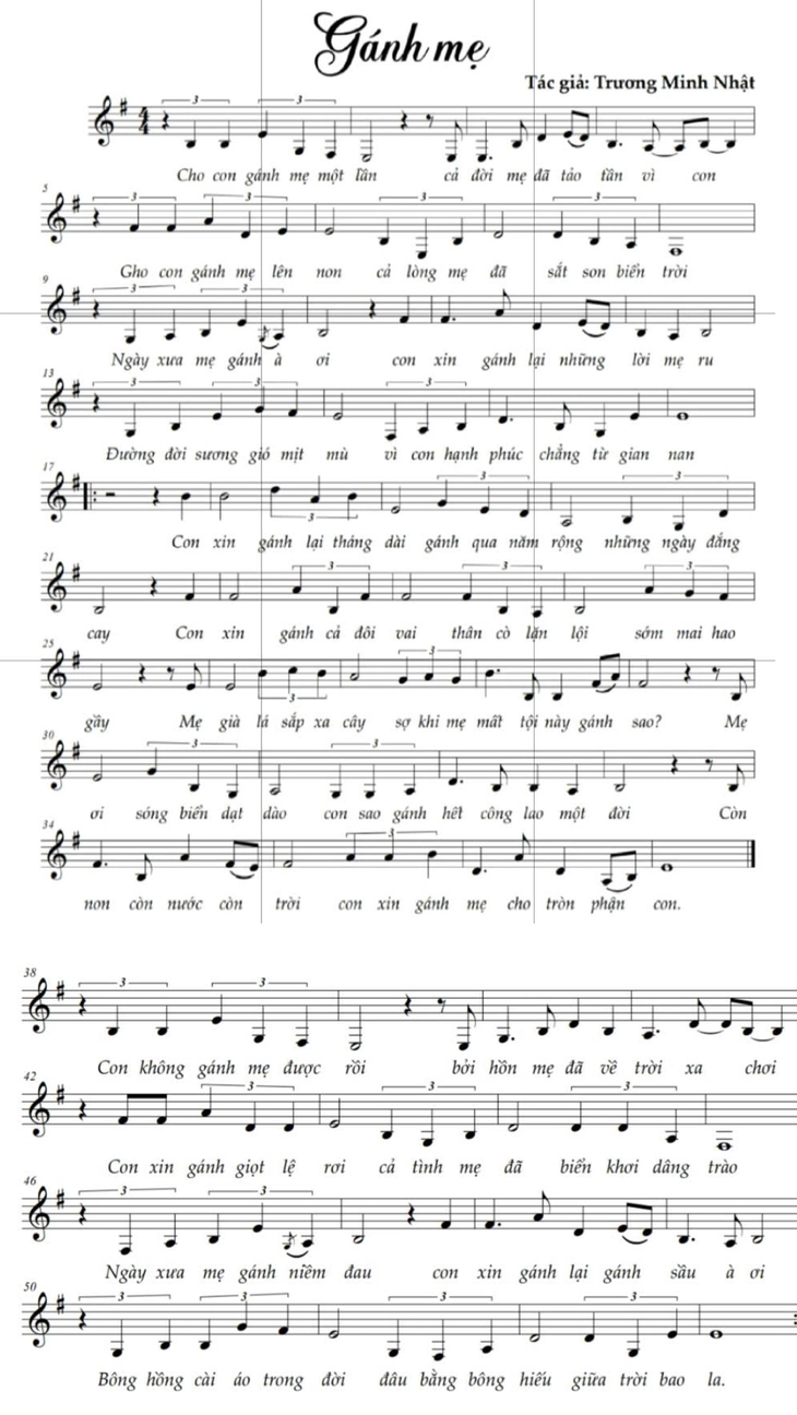 Tác giả ‘Gánh mẹ’ ra ca khúc mới, lần đầu công bố 6 câu thơ từng cất đi - Ảnh 2. Gánh mẹ - Ảnh 2.
