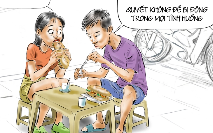 Vì sao người thợ xây ngồi xe rùa ăn bánh mì? - Ảnh 2.