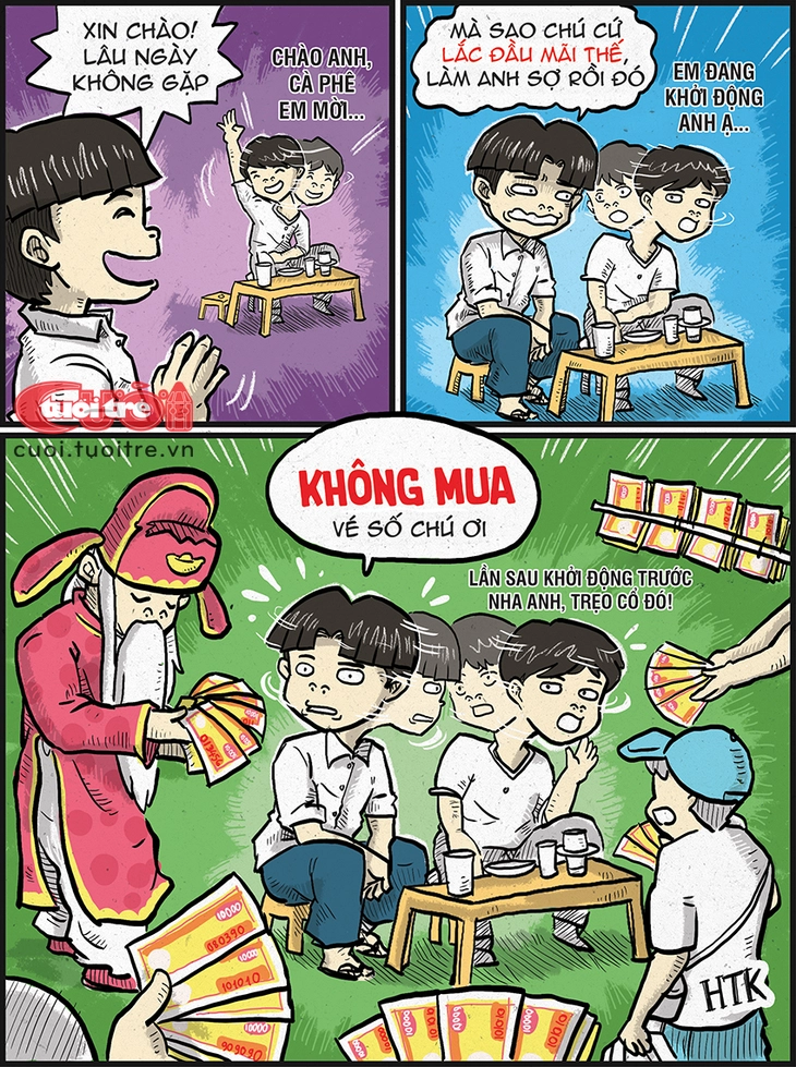 Coi chừng trẹo cổ với tờ vé số chiều xổ - Ảnh 1.