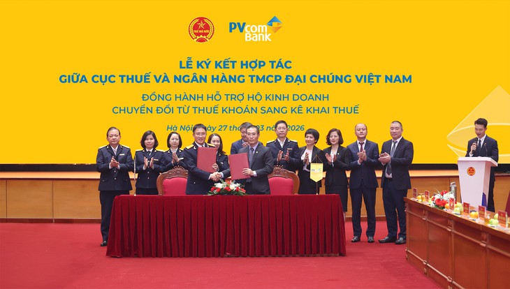 PVcomBank hợp tác với Cục Thuế hỗ trợ hộ kinh doanh kê khai thuế - Ảnh 1.
