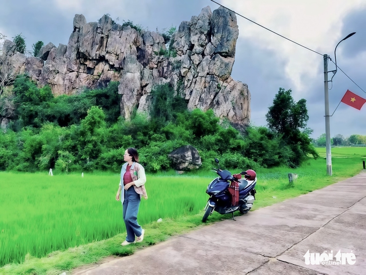 Gành đá như 'sống lưng rồng' giữa cánh đồng lúa Phú Yên hút du khách - Ảnh 11.