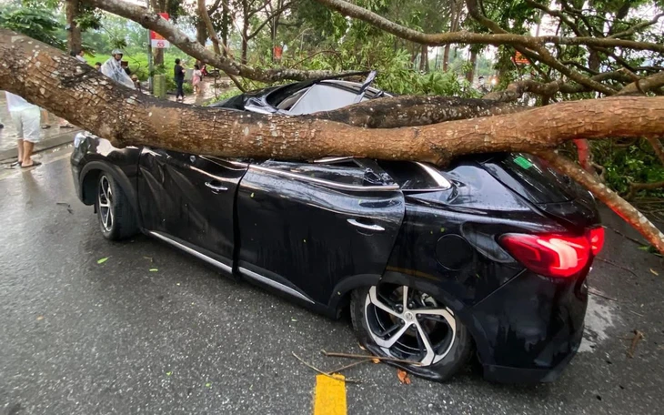 Hà Nội mưa đá, dông lốc ở Lào Cai làm 3 người bị thương - Ảnh 2.