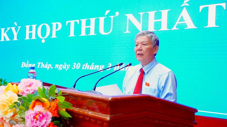 Ông Ngô Chí Cường trúng cử Chủ tịch HĐND tỉnh Đồng Tháp - Ảnh 1.