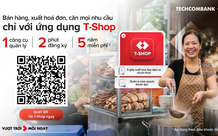 T-SHOP của Techcombank: 2 phút đăng ký, 5 năm miễn phí cho hộ kinh doanh - Ảnh 2.