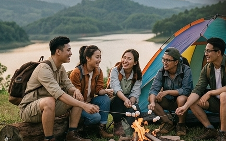 Nghỉ lễ 30-4, 1-5: Nằm võng, uống cà phê sữa, team building, mặc áo cờ đỏ sao vàng… còn gì bằng! - Ảnh 2.