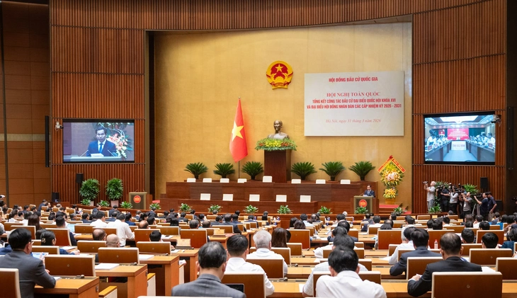 Tổng Bí thư Tô Lâm và các lãnh đạo dự tổng kết bầu cử đại biểu Quốc hội, HĐND khóa mới - Ảnh 4.