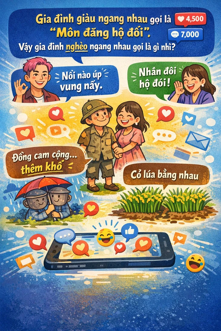 Giàu ngang nhau gọi là môn đăng hộ đối, vậy nghèo như nhau gọi là gì? - Ảnh 2.