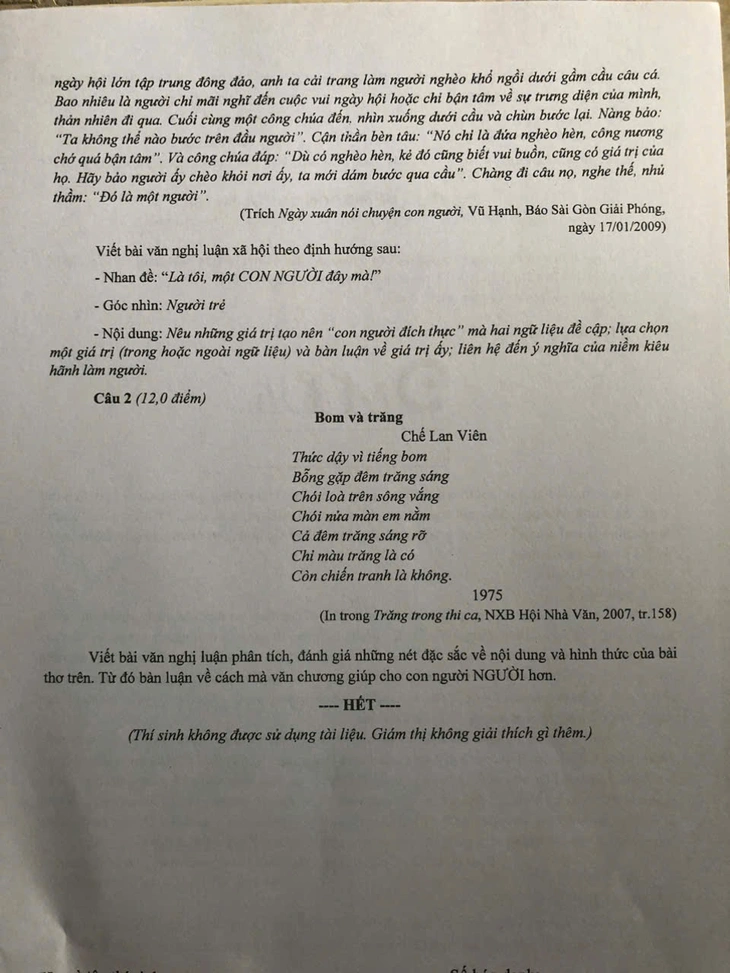 đề thi văn - Ảnh 4.