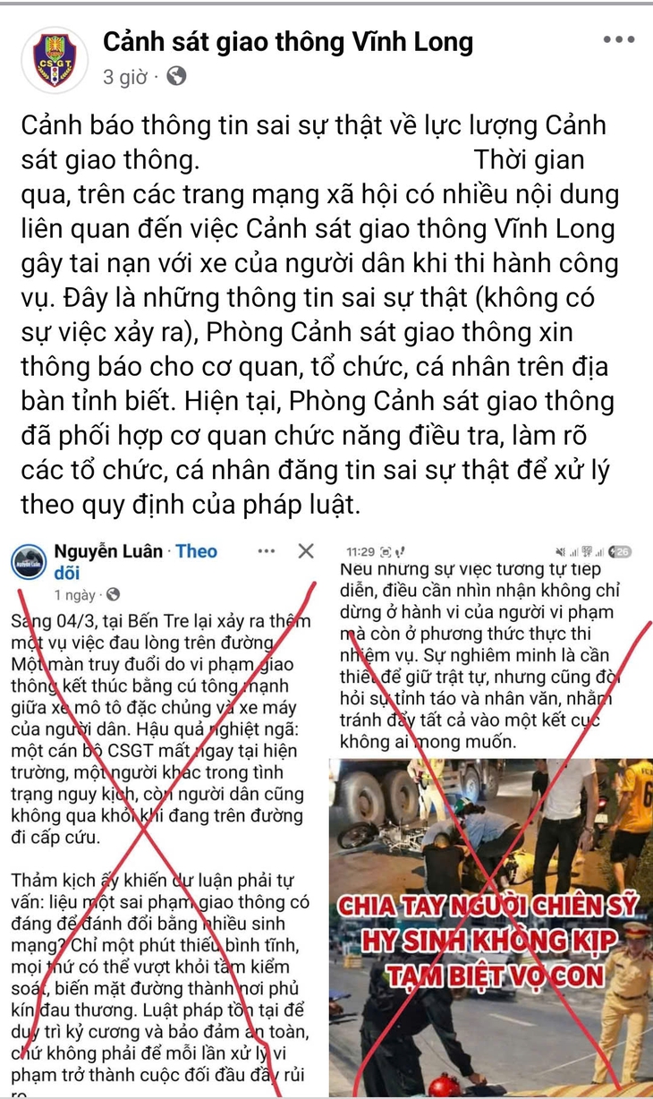 Thông tin vụ rượt đuổi người vi phạm khiến CSGT 'hy sinh không kịp tạm biệt vợ con' là sai sự thật - Ảnh 2.