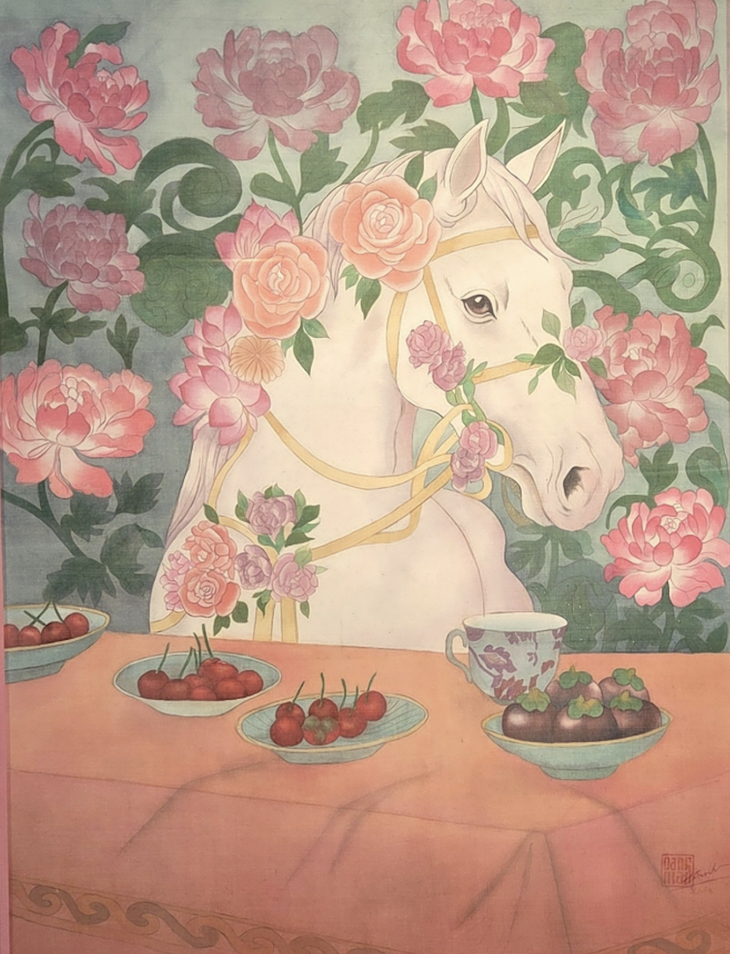 Khi tà áo dài trở thành ‘toan vẽ’ của nữ họa sĩ - Ảnh 6. áo dài - Ảnh 6.