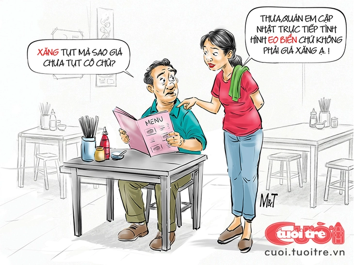 Chủ quán phở quyết không... tụt theo giá xăng - Ảnh 1.