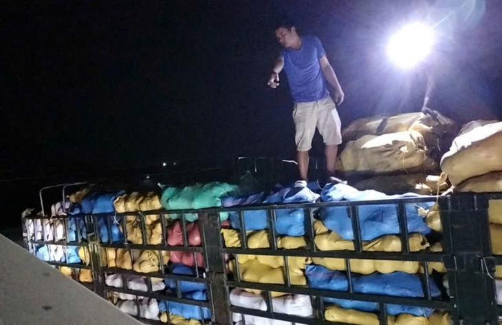 Bị phạt vì chở hàng quá khổ trên cao tốc - Ảnh 1.