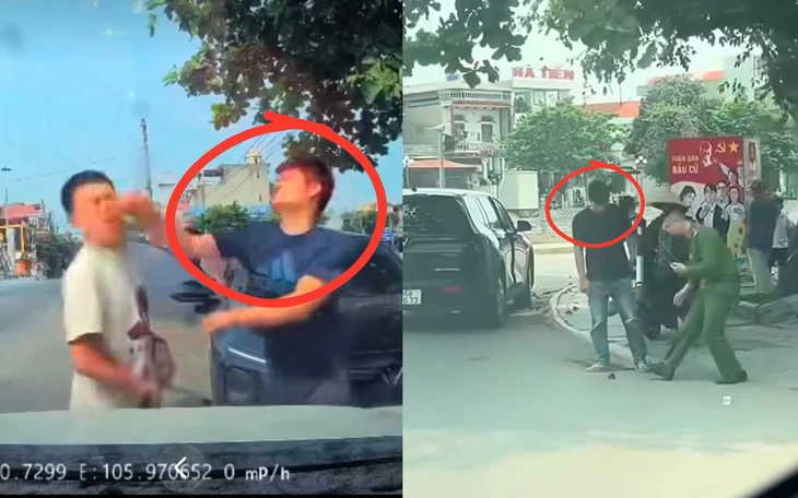 Phơi lúa giữa đường còn dùng cào đòi tấn công tài xế - Ảnh 3.