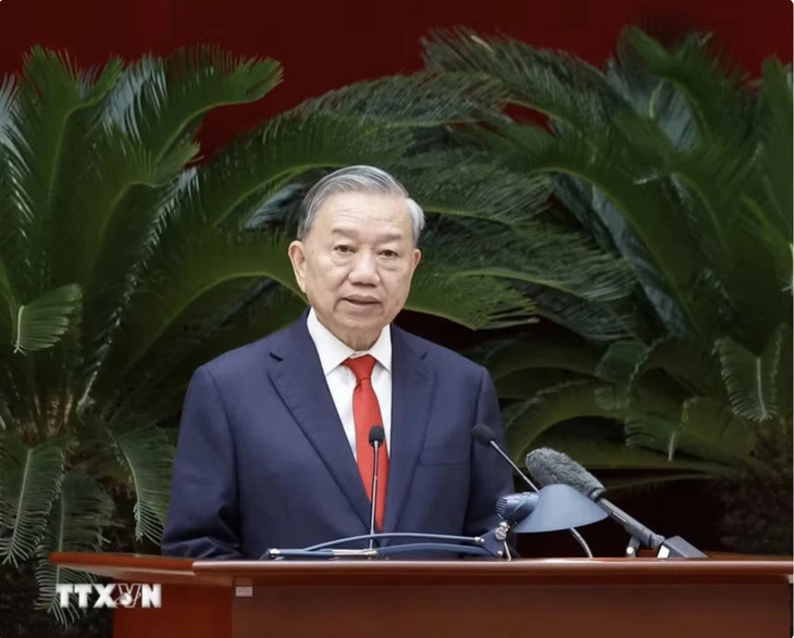 Tổng Bí thư, Chủ tịch nước Tô Lâm chủ trì Hội nghị công bố các Quyết định về công tác cán bộ - Ảnh 1. Tổng Bí thư, Chủ tịch nước Tô Lâm - Ảnh 1.