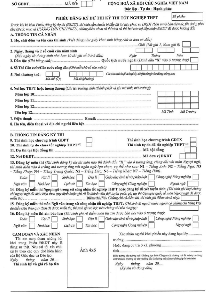 Lưu ý quan trọng khi đăng ký dự thi tốt nghiệp THPT 2026 - Ảnh 3.