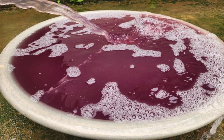 Công an vào cuộc vụ nước giếng đổi sang màu tím ở Thanh Hóa - Ảnh 2.