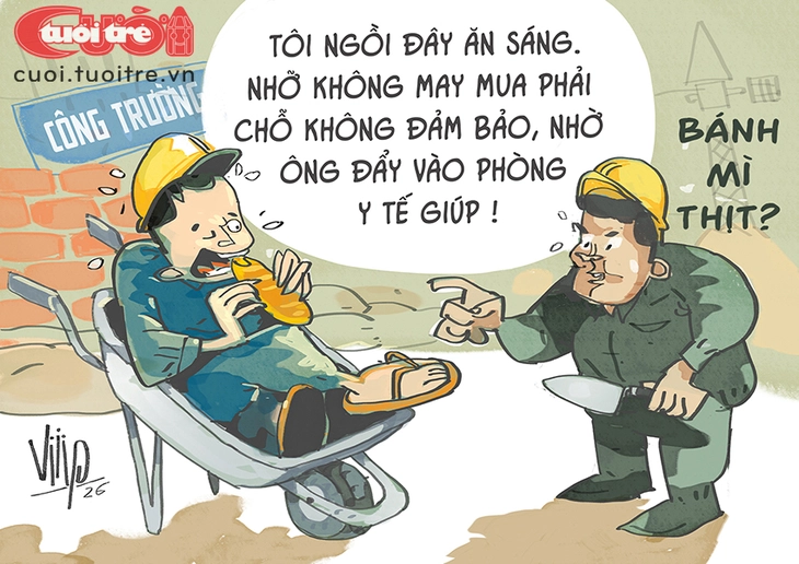 Vì sao người thợ xây ngồi xe rùa ăn bánh mì? - Ảnh 1.