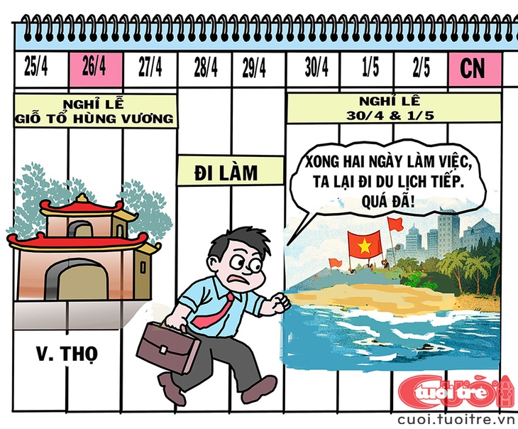 Bắt đầu kỳ nghỉ lễ... hai đợt - Ảnh 1.