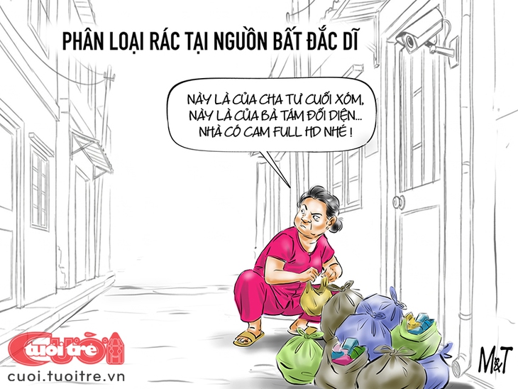 Phân loại rác ở khu phố bất ổn - Ảnh 1.