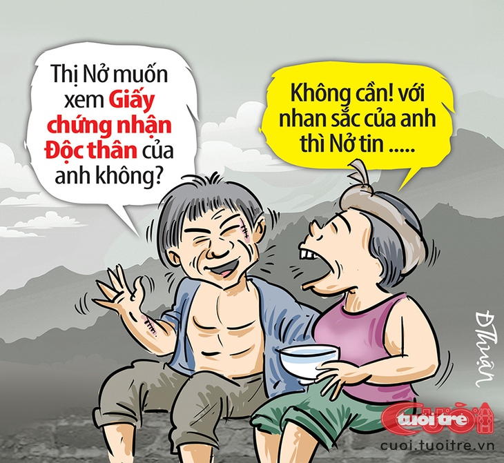 Chí Phèo khoe giấy xác nhận độc thân - Ảnh 1.