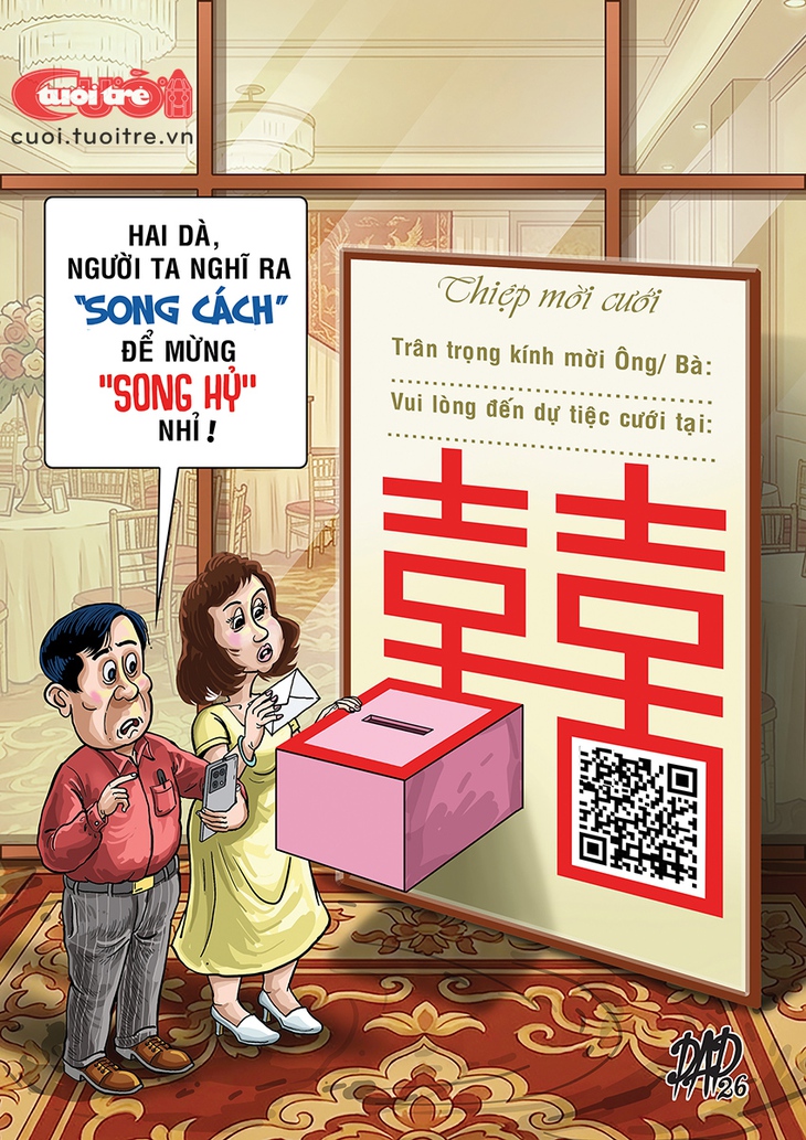 Thiệp cưới in mã QR tài khoản được không? - Ảnh 1.