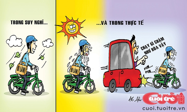 Ba cái lợi khi đi làm bằng xe đạp... trên lý thuyết - Ảnh 1.